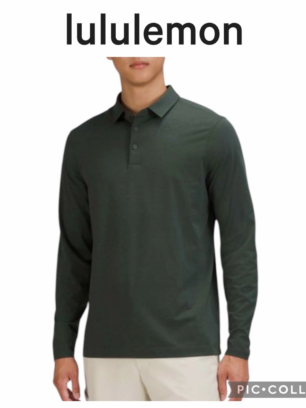 Lululemon Evolution Long Sleeve Polo Shirt Spruce Green size L